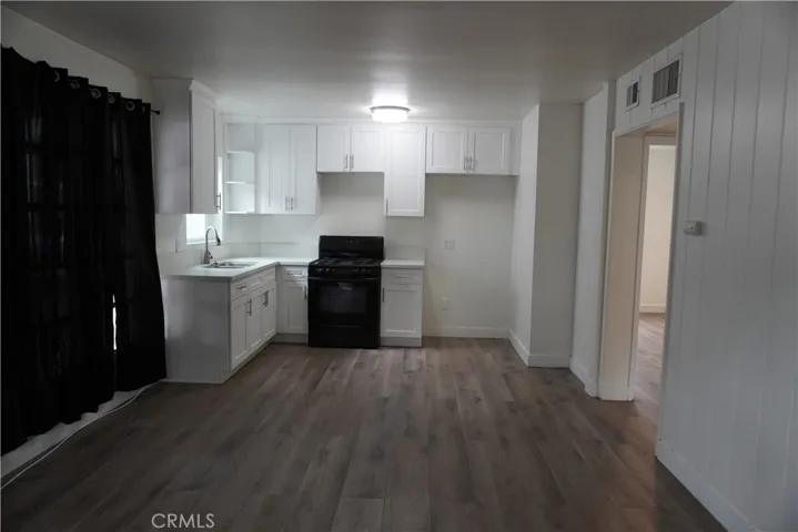 kitchen and living area