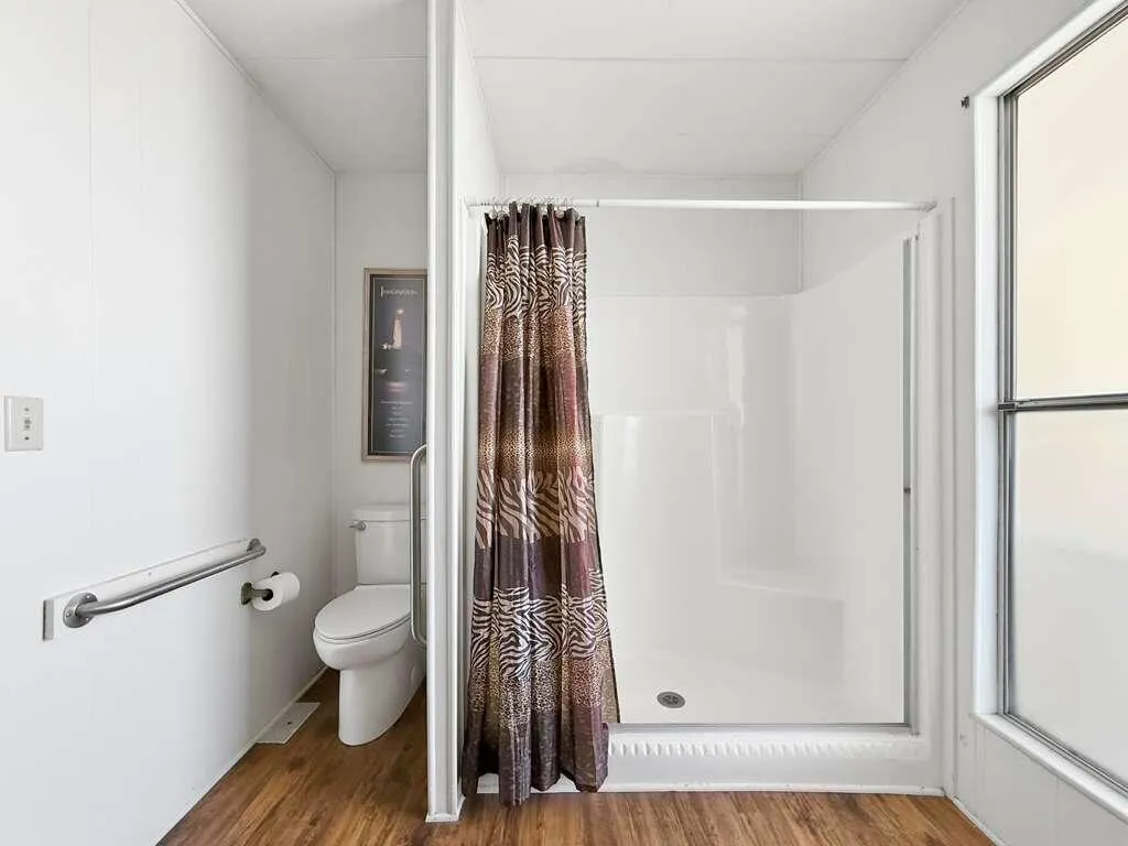 Guest bathroom walk-in shower