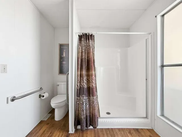 Guest bathroom walk-in shower