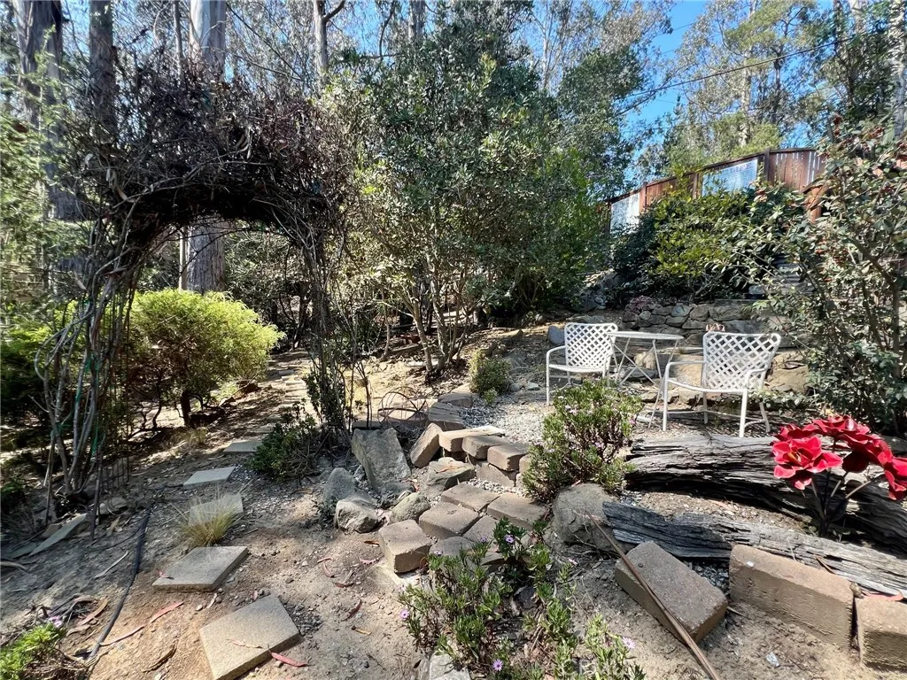 Sweet back yard seating area