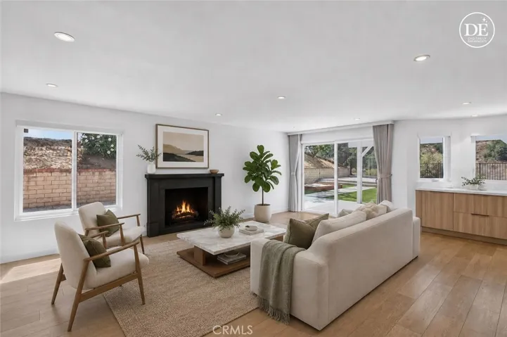 Virtually altered image of family room