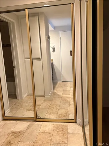 Mirror L-shape closet in primary bedroom