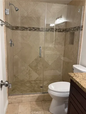Guest bathroom walk-in shower