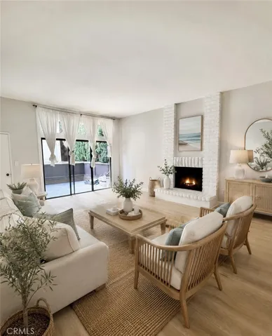 Virtual staged living room
