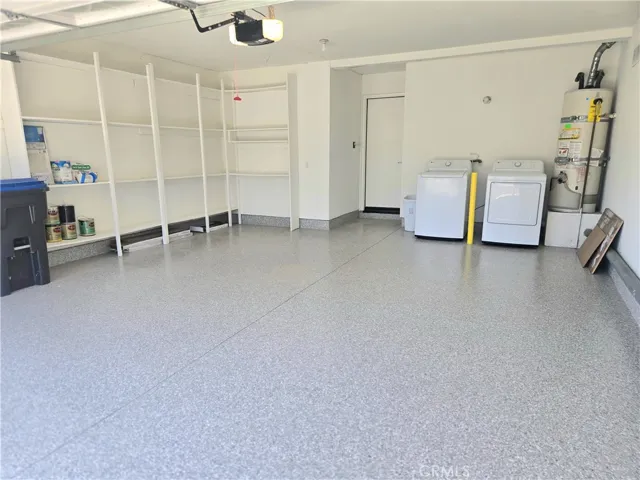 Epoxy floor and shelving in the garage