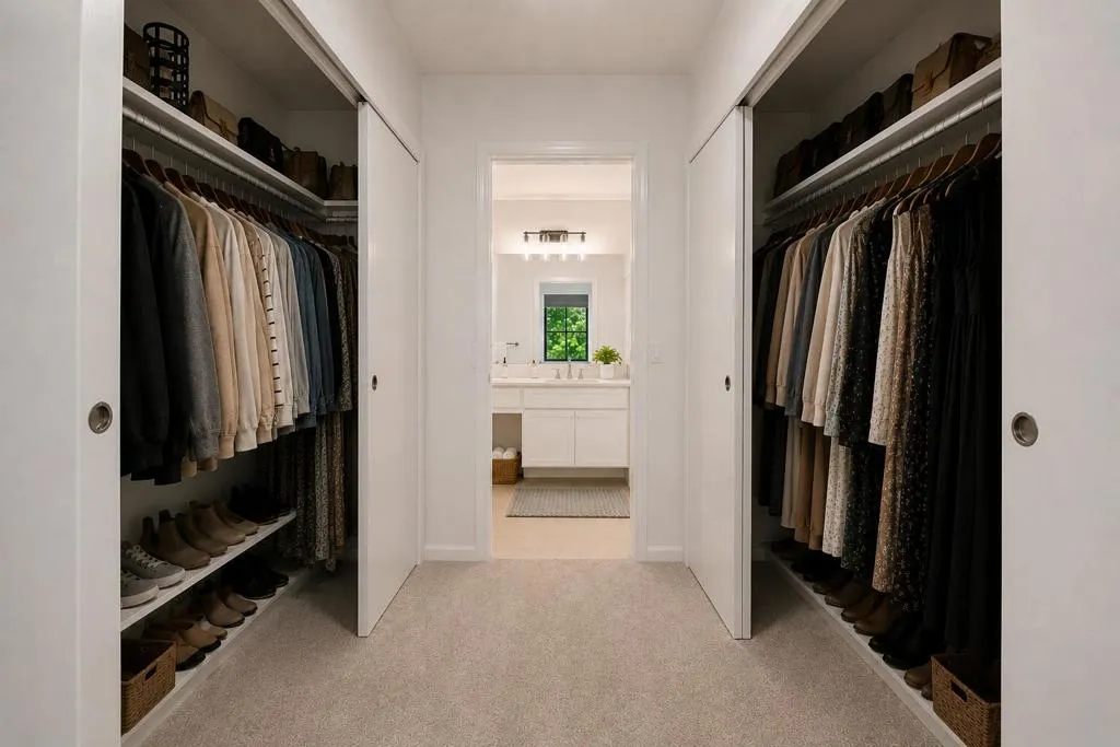 Primary bedroom closets
