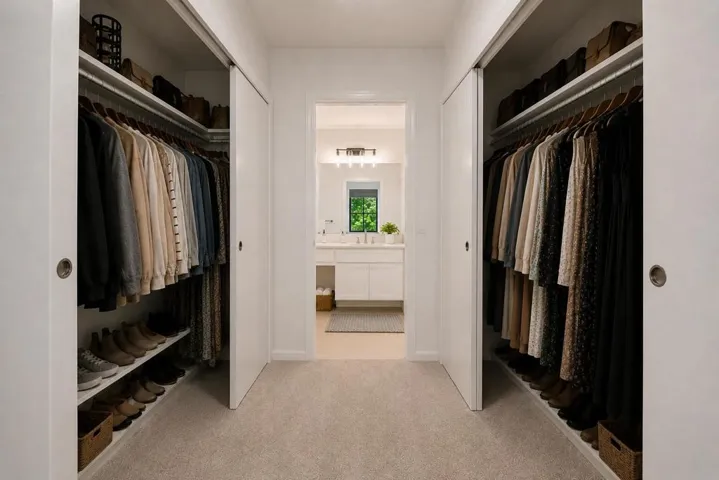 Primary bedroom closets