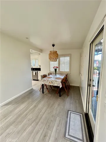 Living room and dining area