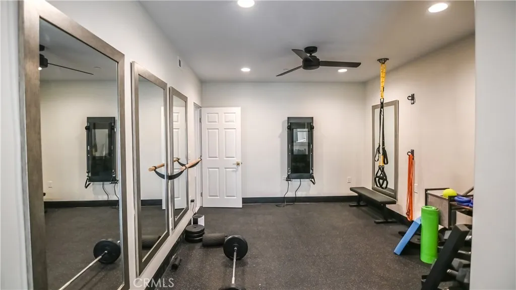 Work room with view of tonal work out system Work room with view of tonal work out system