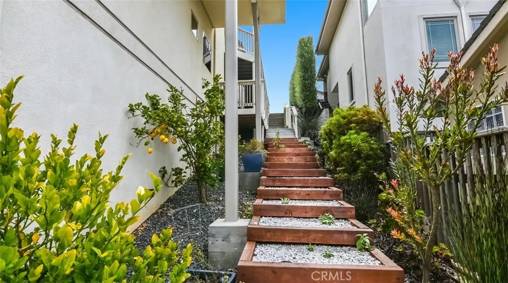 Outdoor staircase to the back yard Outdoor staircase to the back yard