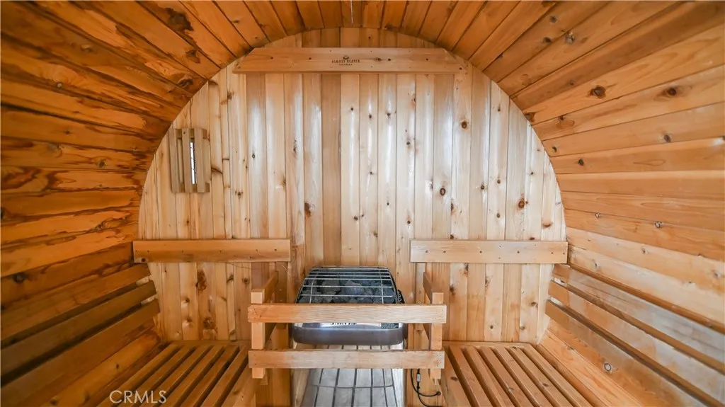 View inside sauna View inside sauna