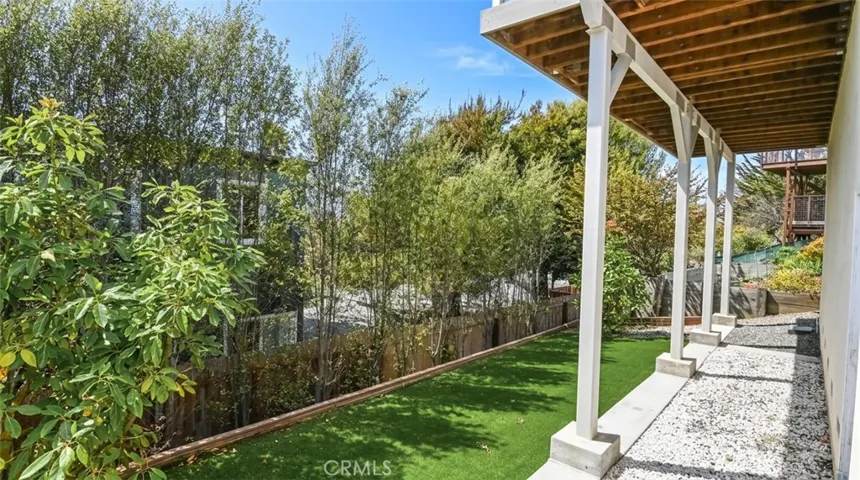 Back yard with turf for easy maintenance