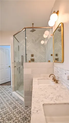 Master suite bathroom shower