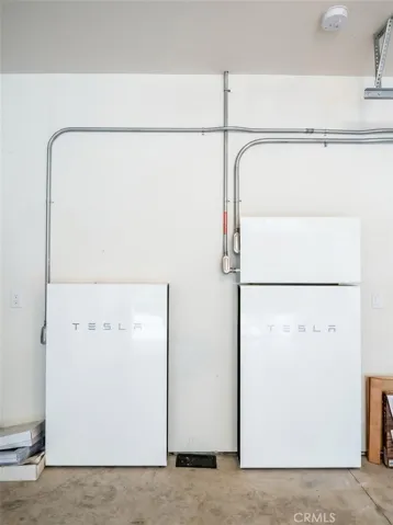 Testla power walls inside of garage