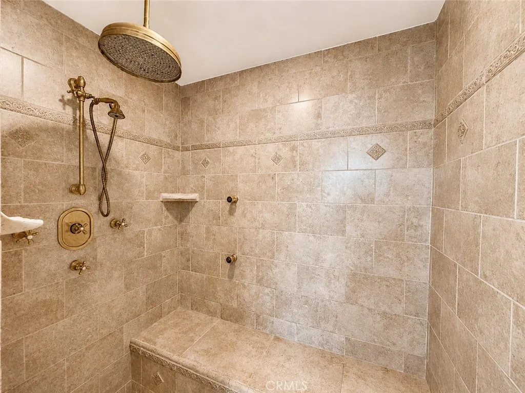 The walk-in shower