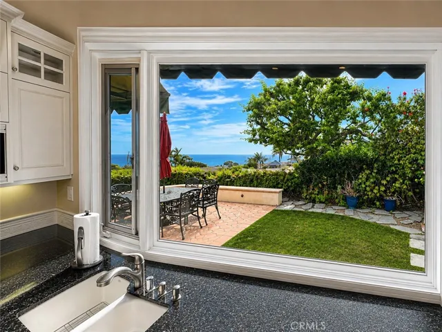 Outdoor ocean view dining
