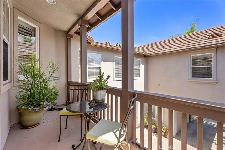 Private balcony off the primary suite
