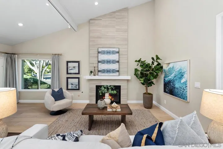 Single level living with an expansive living/dining great room where high ceilings create and open and airy setting.