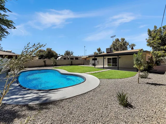 pool and house rear
