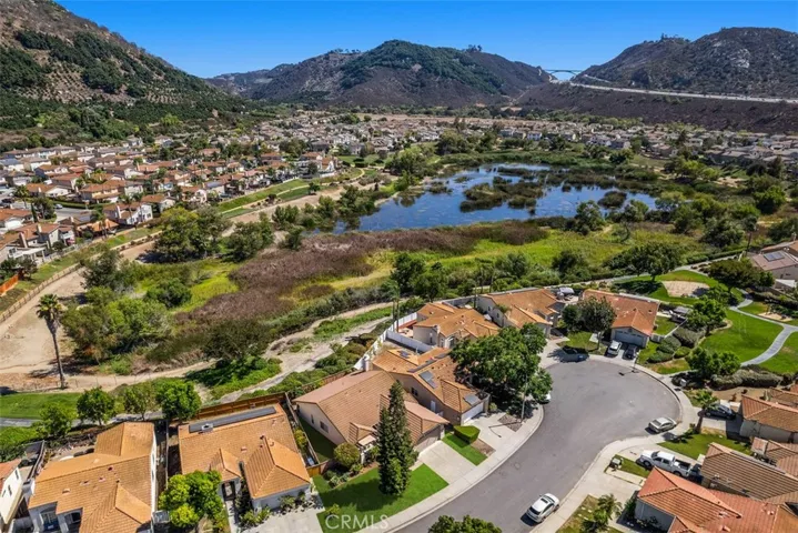 Aerial of house with virtual green grass. 2