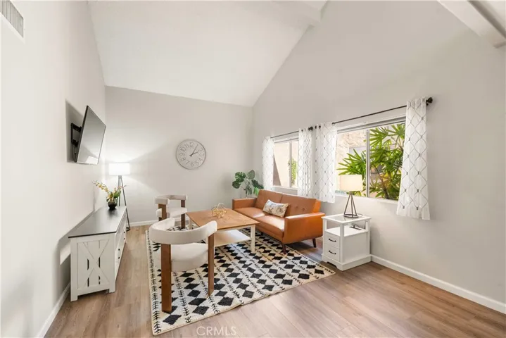 Living Room with Vaulted Ceilings.