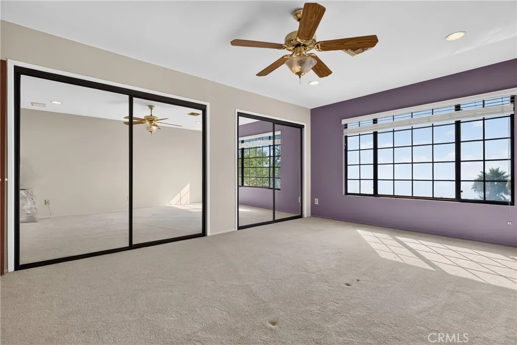 Upstairs bedroom 2 with double mirrored closets- Ocean views