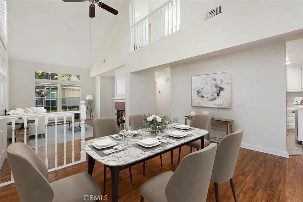 **Virtually Staged Dining Room to front Living Room**