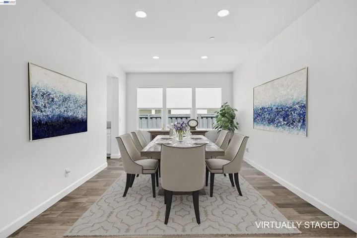 DIGITALLY STAGED FORMAL DINING ROOM