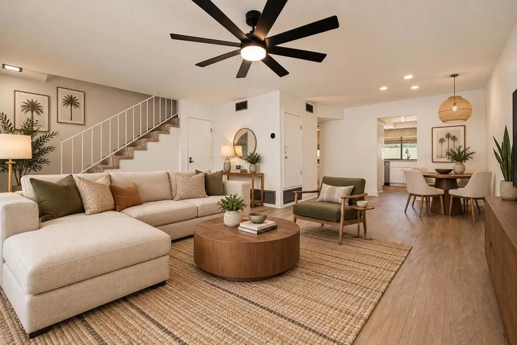 Living room dining area