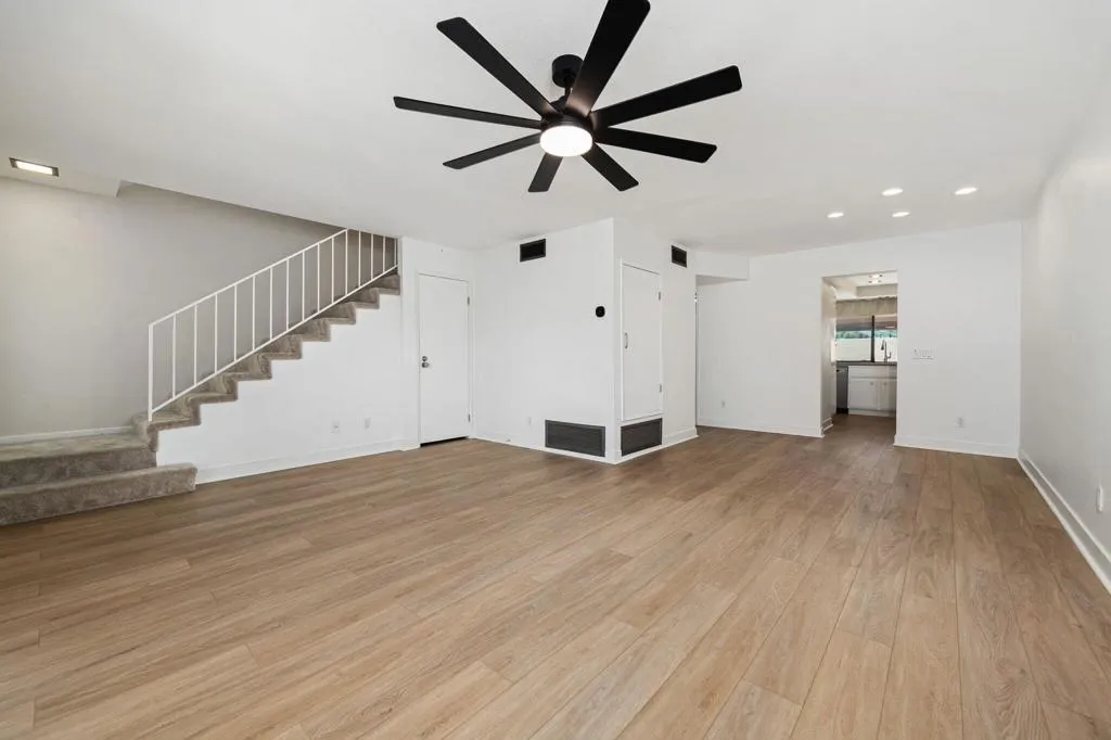 Living room and dining area