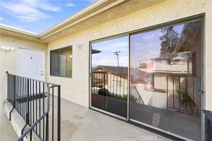 Front Balcony and Front door.