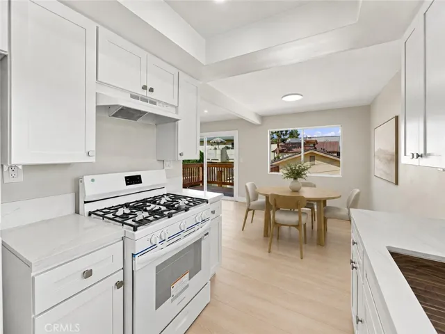 Kitchen and Dining Room digitally staged