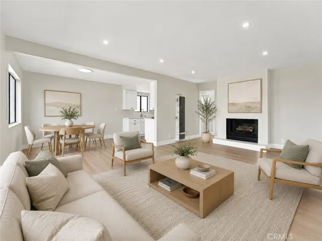 Living and Dining Room Digitally Staged