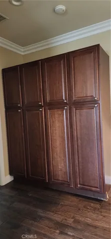 Custom cabinets in the hall leading to master bedroom