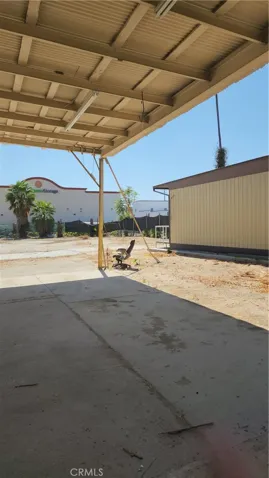 View of the back of the property with a modular office not a part of the square footage of the units.