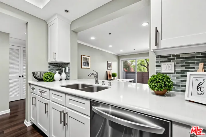 Kitchen overlooking Dining roo