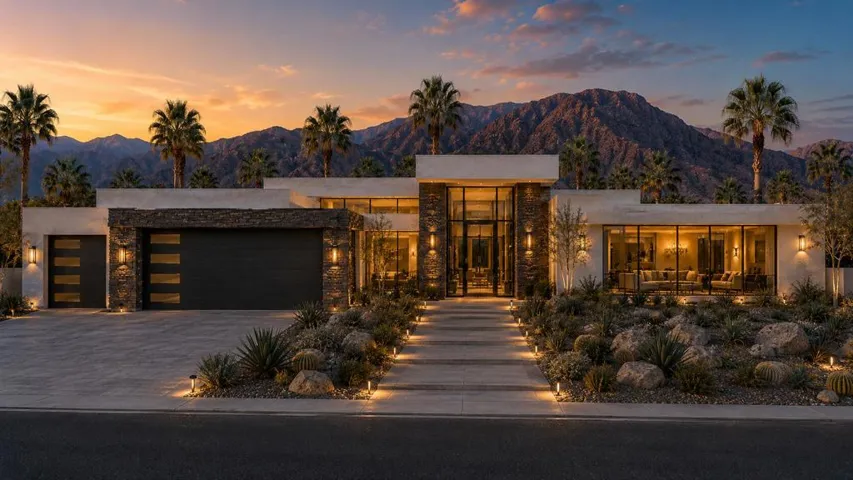 lot 2 front dusk