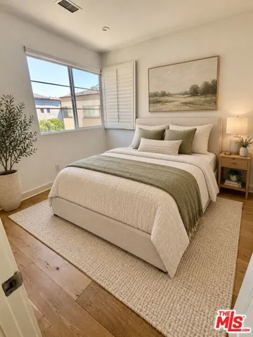 Virtually staged 3rd Bedroom
