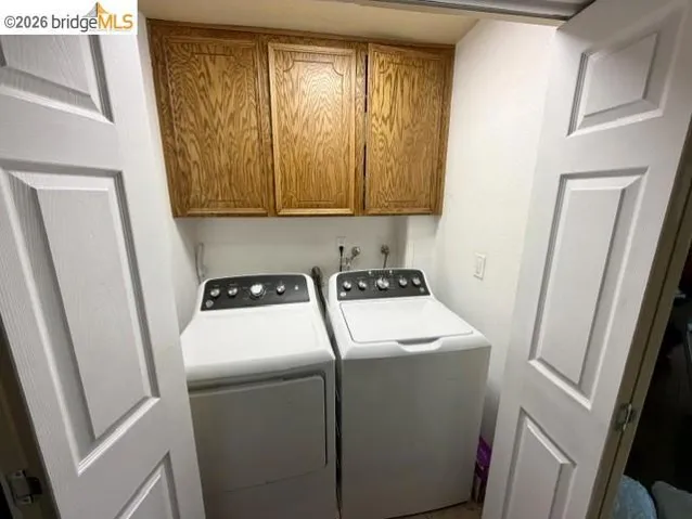 Built-in cabinetry with wood-finish doors