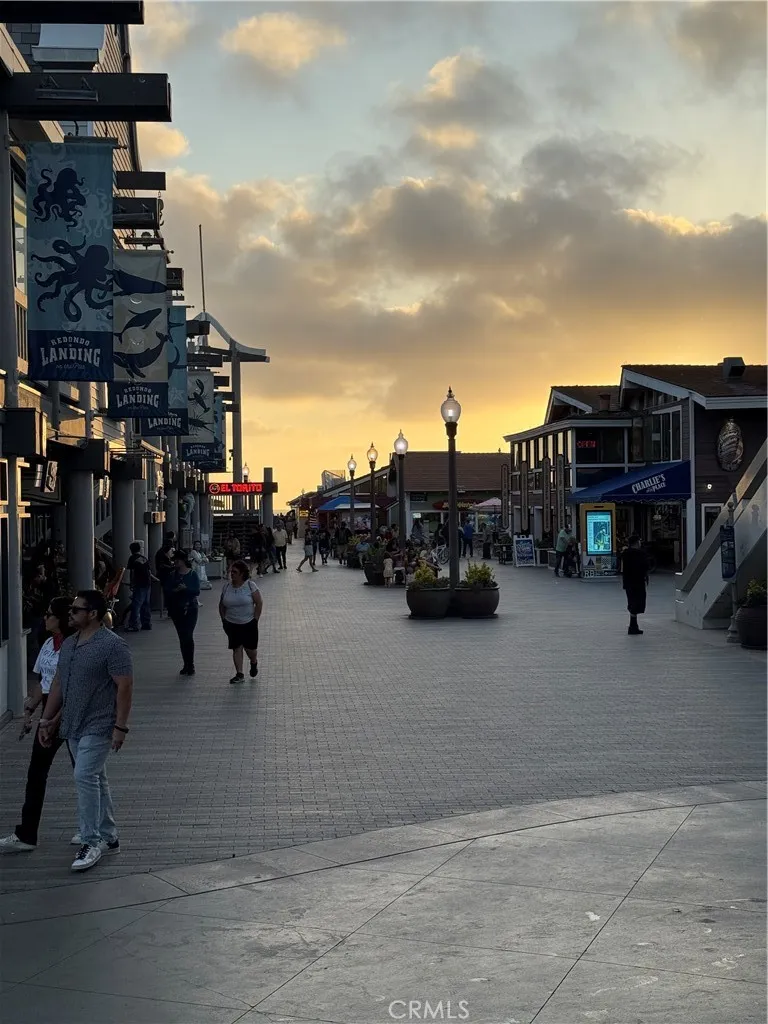 Redondo Beach Pier nearby capturing coastal restaurants and sunsets.