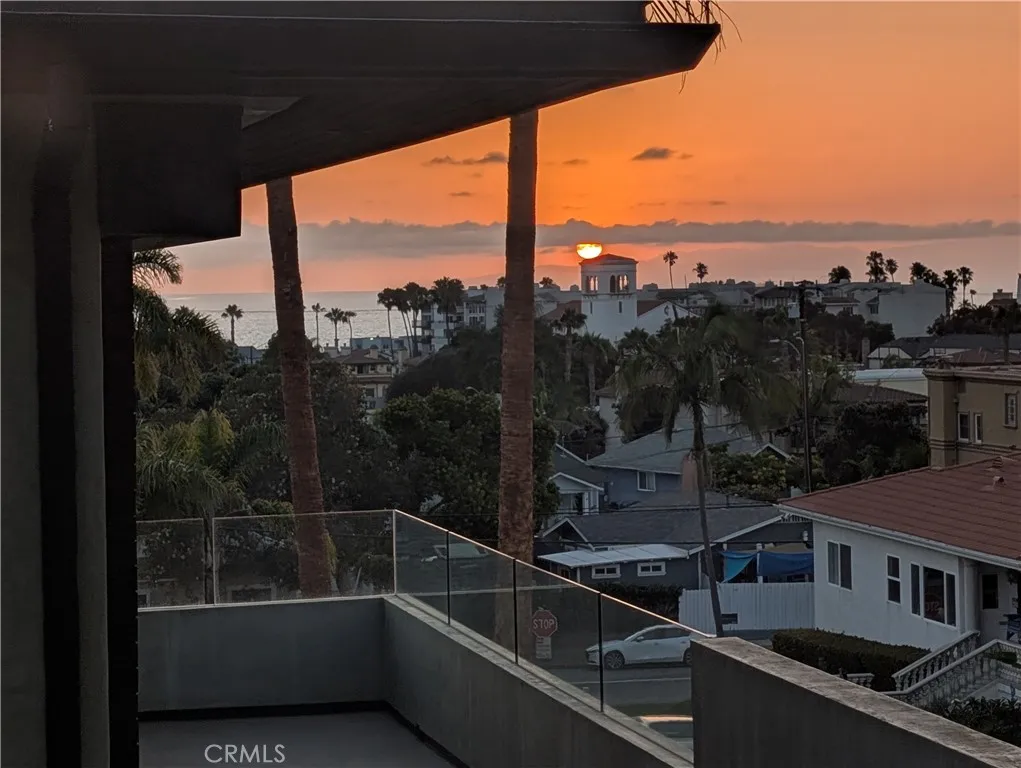 Stunning sunset and ocean view from the property.