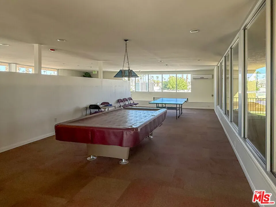 Pool table in fitness center