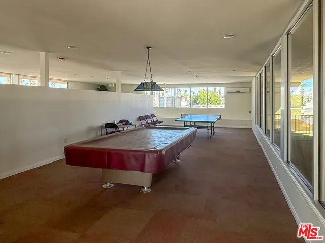 Pool table in fitness center