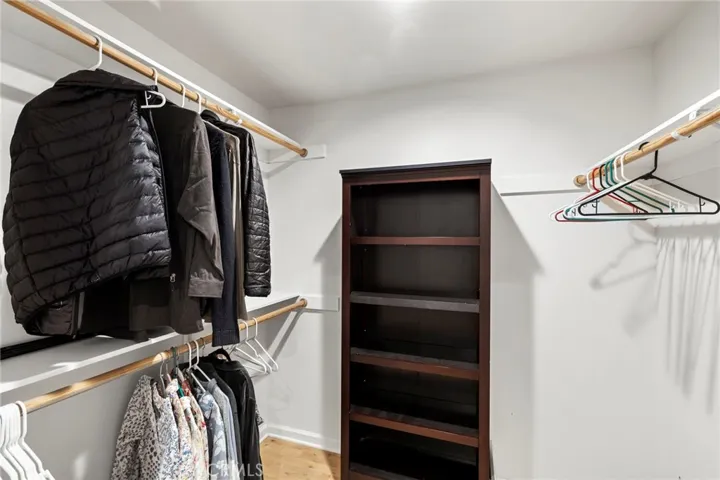Large walk-in closet and dressing area