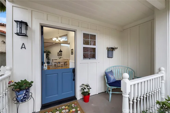 Covered Front Porch with Dutch Door Entry