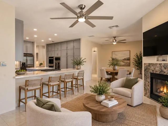 Staged Kitchen area