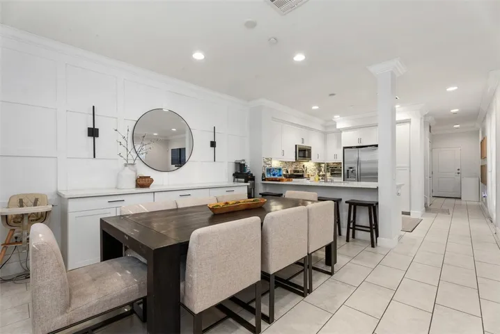 Dining room with built-in buffet