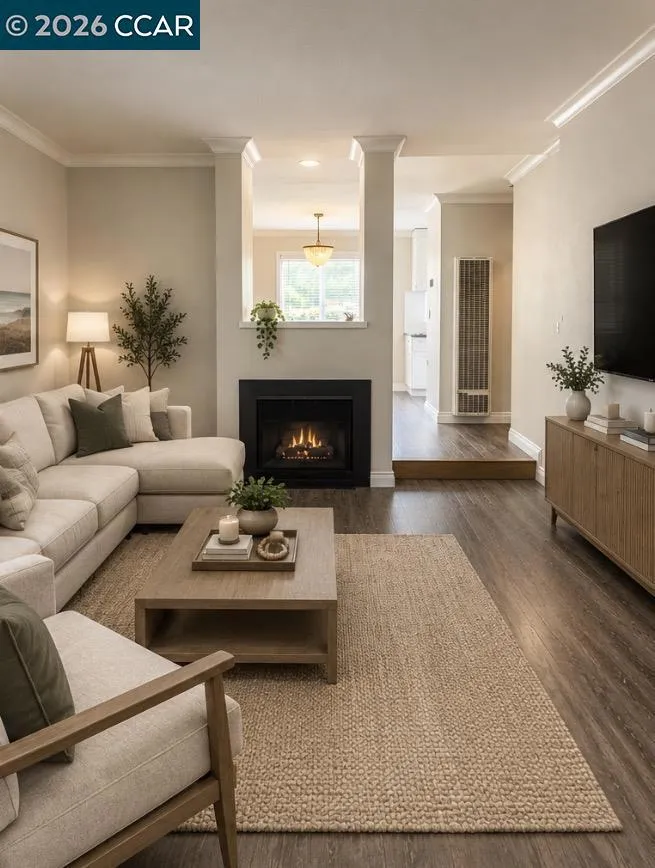 Virtually Staged Living Room