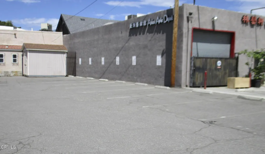Rear with 9 parking spaces