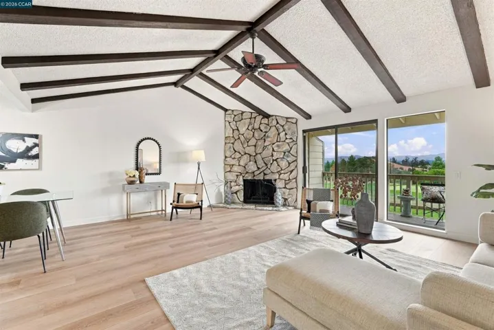 Wood-burning fireplace